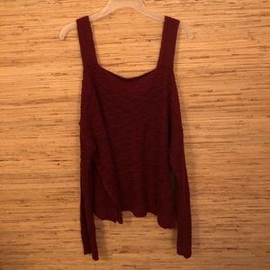 Red cut out sweater